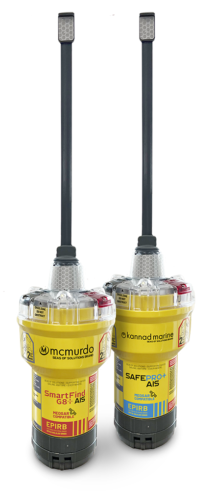 Kannad Marine SAFEPRO + AIS EPIRB, McMurdo SmartFind G8 PLUS AIS EPIRB